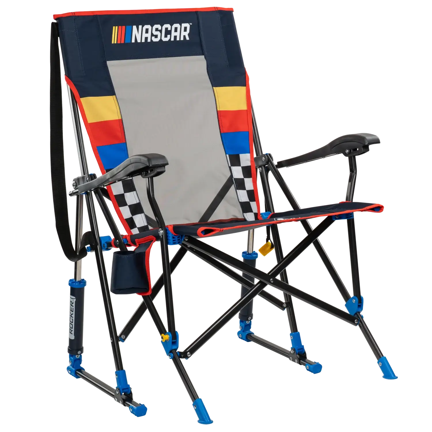 Ergonomic Portable NASCAR RoadTrip Rocker - Blue - Outdoor Rocking Chairs with Dynamic Comfort Edge - Default Title