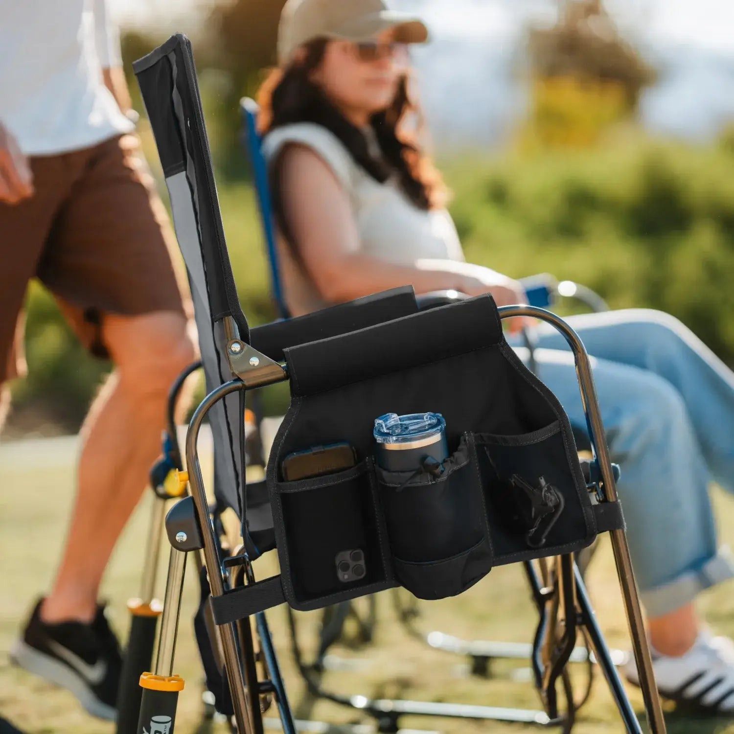 Premium All-Weather Stowaway Rocker - Folding Rocking Chair - Perfect for Tailgating Detail