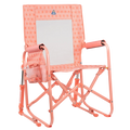 Premium All-Weather Stowaway Rocker - Folding Rocking Chair - Perfect for Tailgating - Coral Mosaic