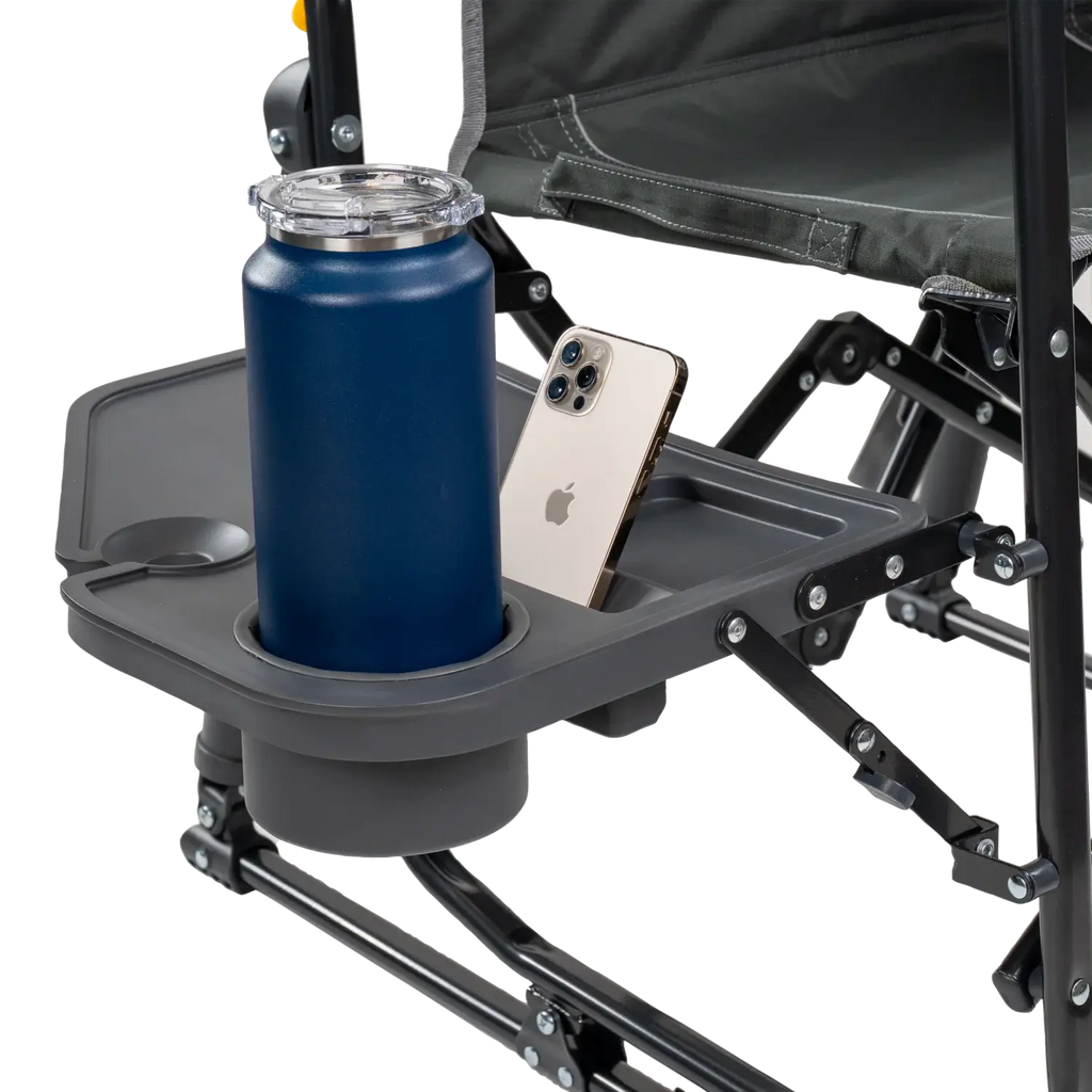 Ultra-Comfortable Stowaway Rocker with Side Table - Camp Rocker Chair for Fishing & Beach Trips Detail