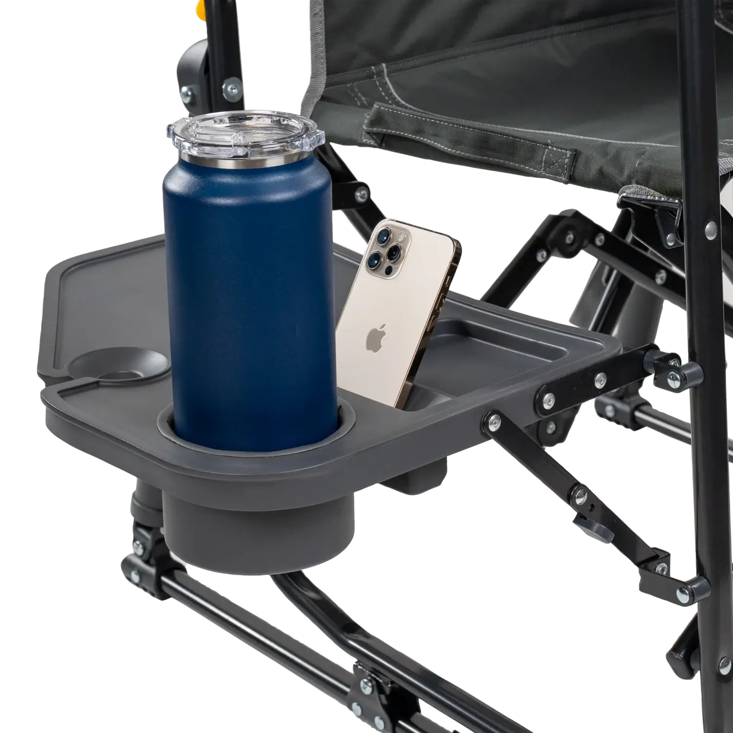 Ultra-Comfortable Stowaway Rocker with Side Table - Camp Rocker Chair for Fishing & Beach Trips Detail