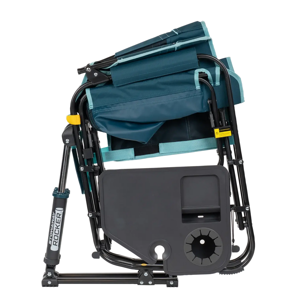 Ultra-Comfortable Stowaway Rocker with Side Table - Camp Rocker Chair for Fishing & Beach Trips Detail