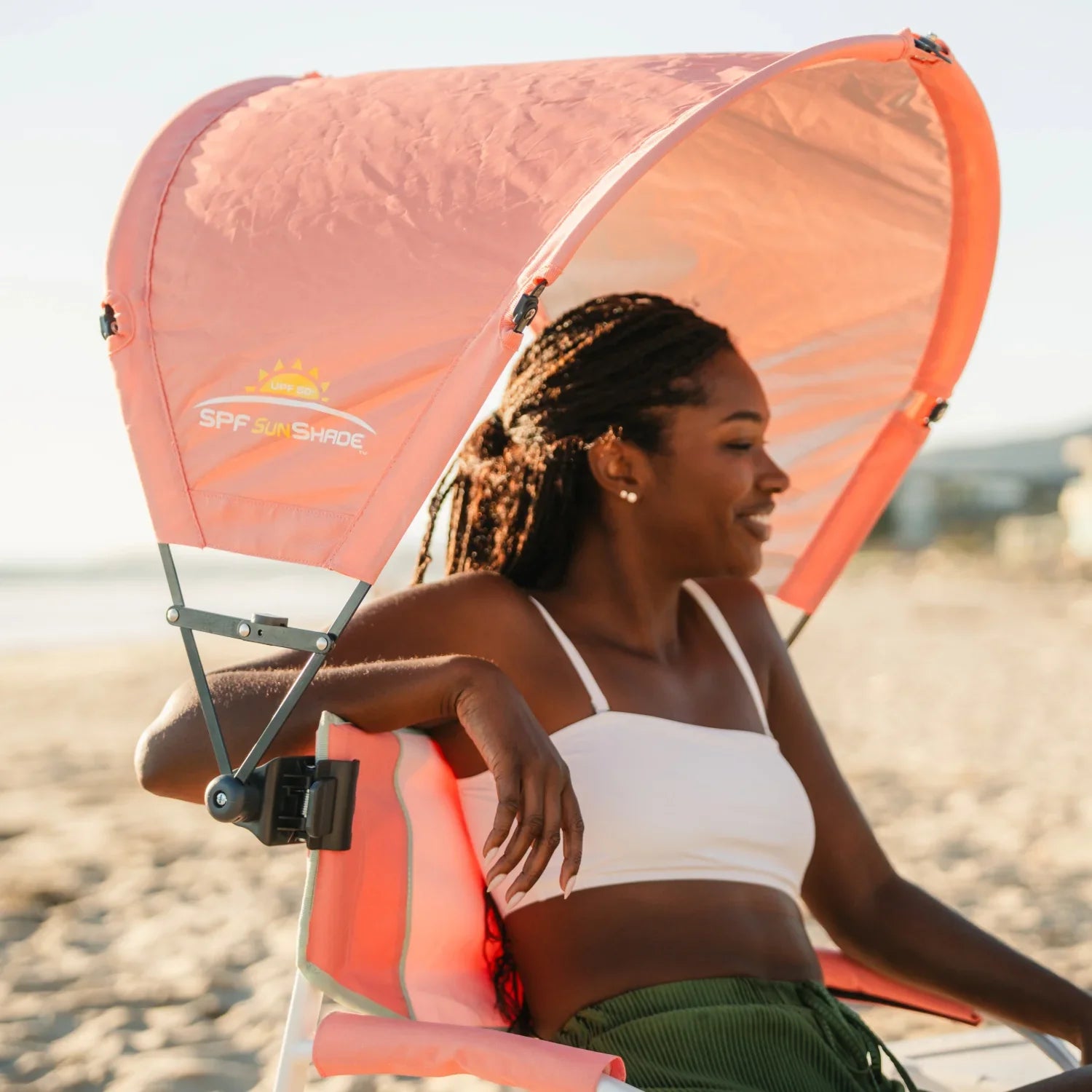Heavy Duty SunShade Accessory - Coral - SunShade Canopy for Beach & Camping Detail