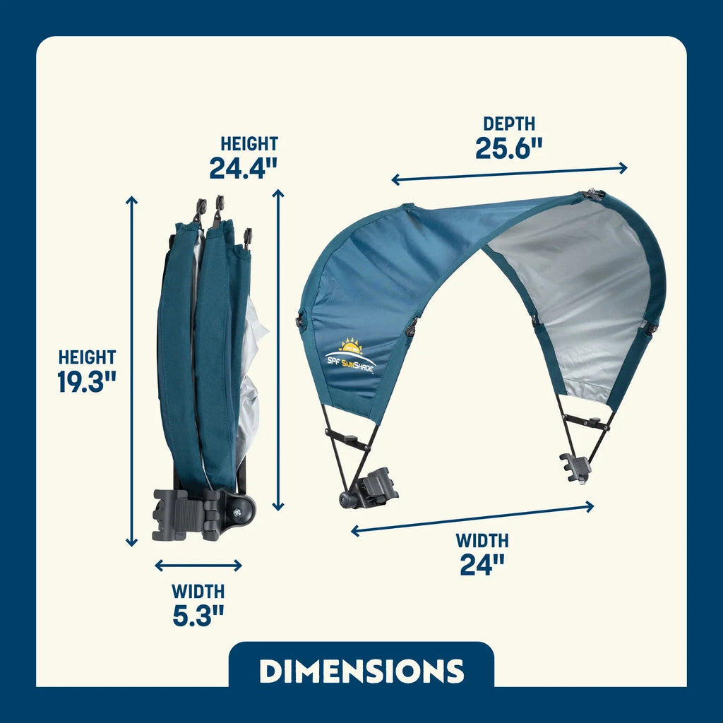 Premium All-Weather SunShade Accessory - Teal - Portable Beach Canopy with Adjustable Shade Angle Detail