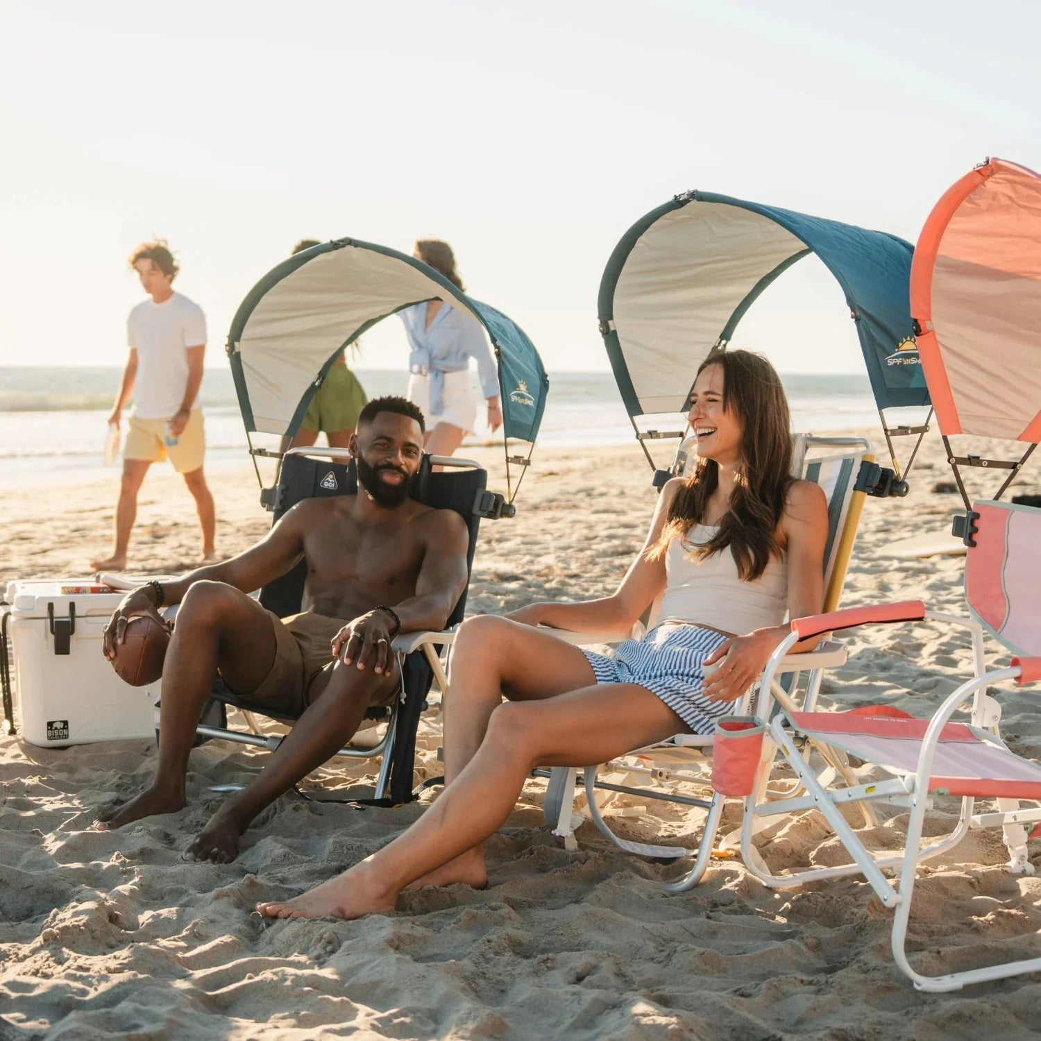 Premium All-Weather SunShade Accessory - Teal - Portable Beach Canopy with Adjustable Shade Angle Detail