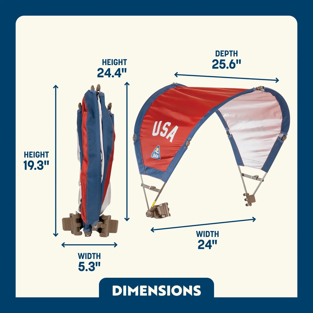 Heavy Duty SunShade Accessory - USA Anniversary Deluxe - Pop-Up Outdoor Sun Shelter - UV400 Protection Detail