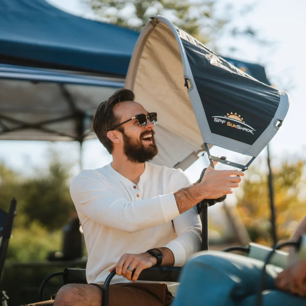 Instant Pop-Up SunShade Accessory - Black - Portable Beach Canopy with Adjustable Shade Angle Detail