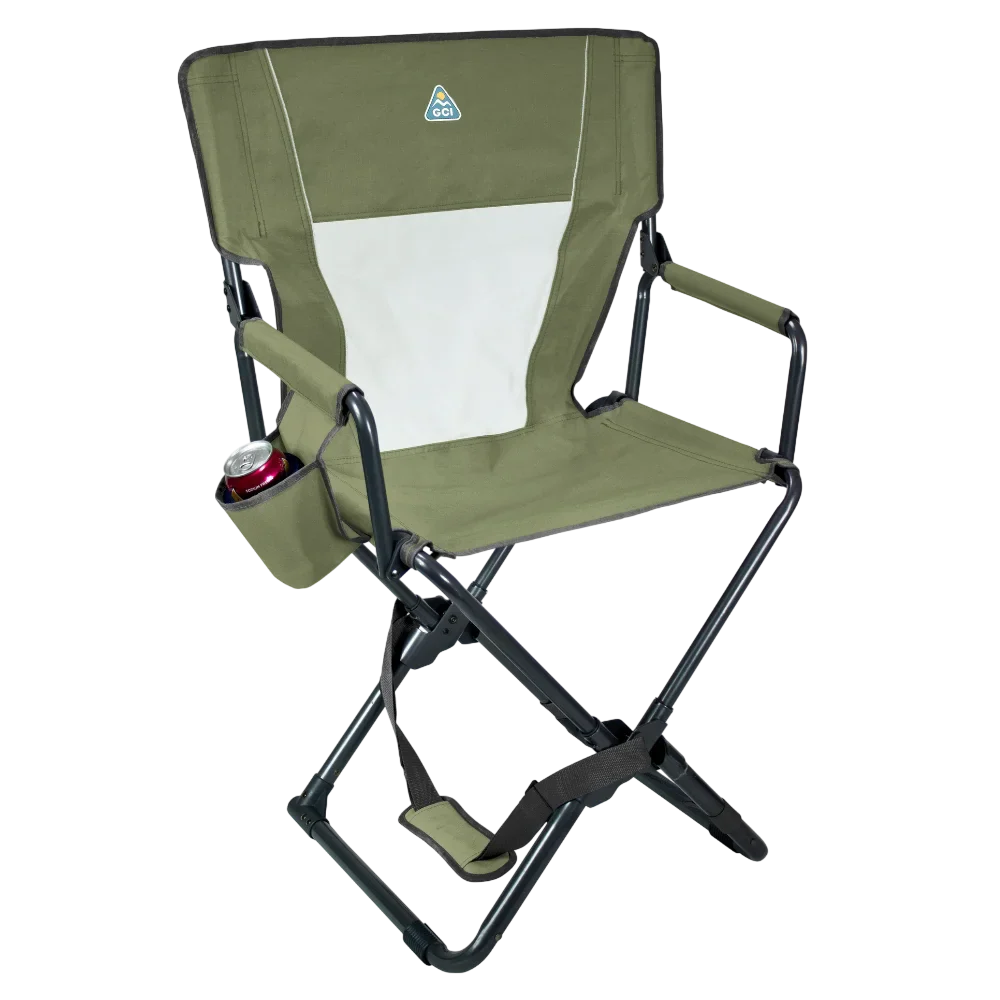 Ultra-Comfortable Xpress Director's Chair - Camp Rocker Chair for Fishing & Beach Trips - Loden Green